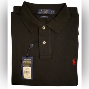 Ralph Lauren polo NWT men’s XL custom fit black with red horse